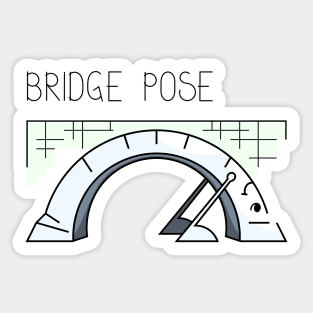 Bridge yoga pose comic drawing Sticker